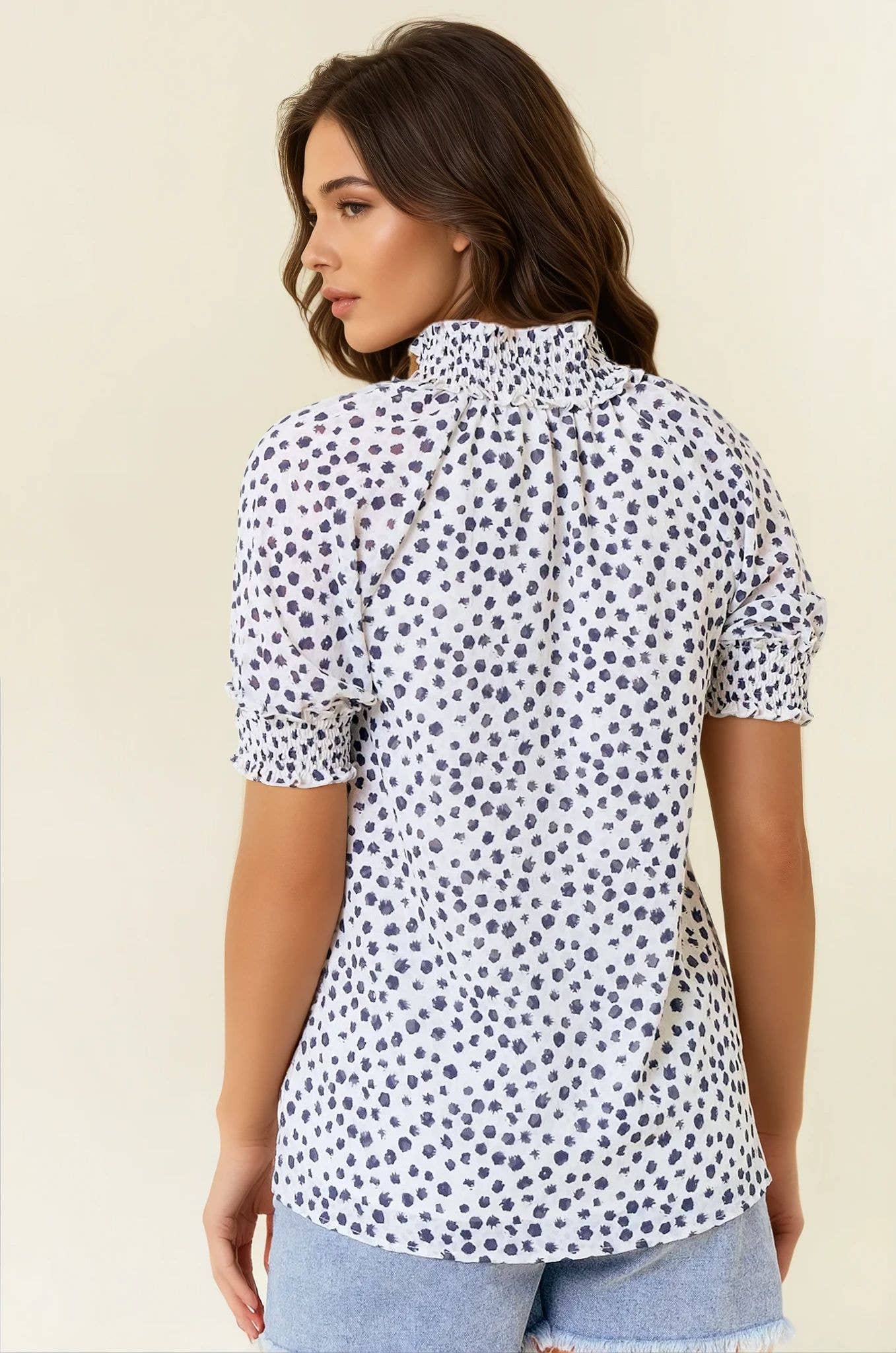Dot Print Blouse
