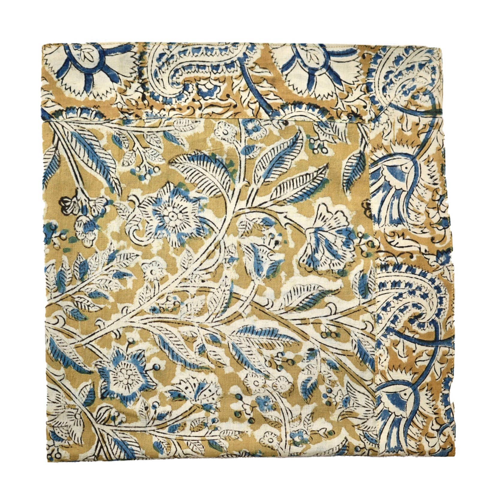 Cotton Voile Bandana - Gold/Blue