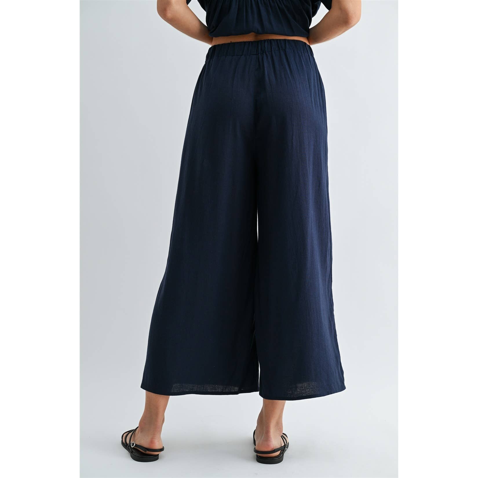 Side Slit Linen Pants