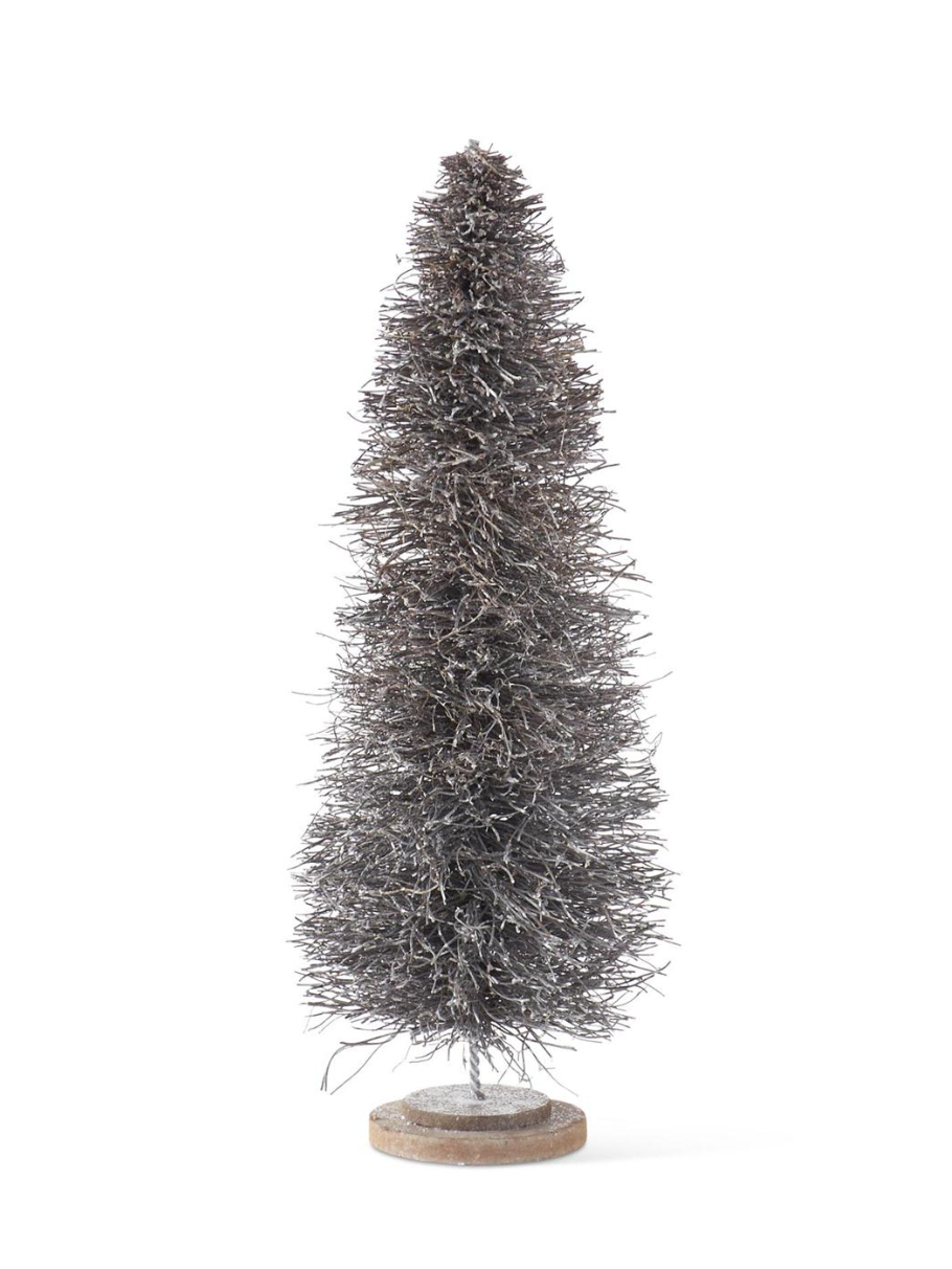 Glittered Twig Trees - Gray/White