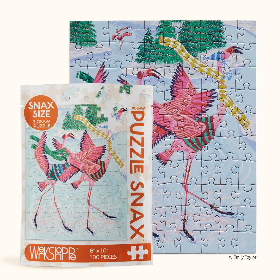 Flamingo Ice Dance - 100 Piece Puzzle