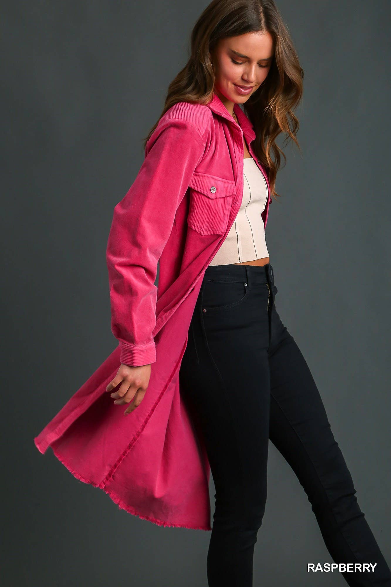 Corduroy Down Shirt Dress