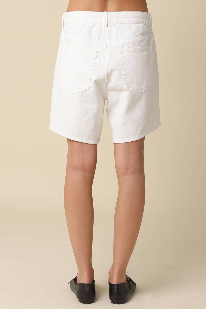 White Denim Shorts