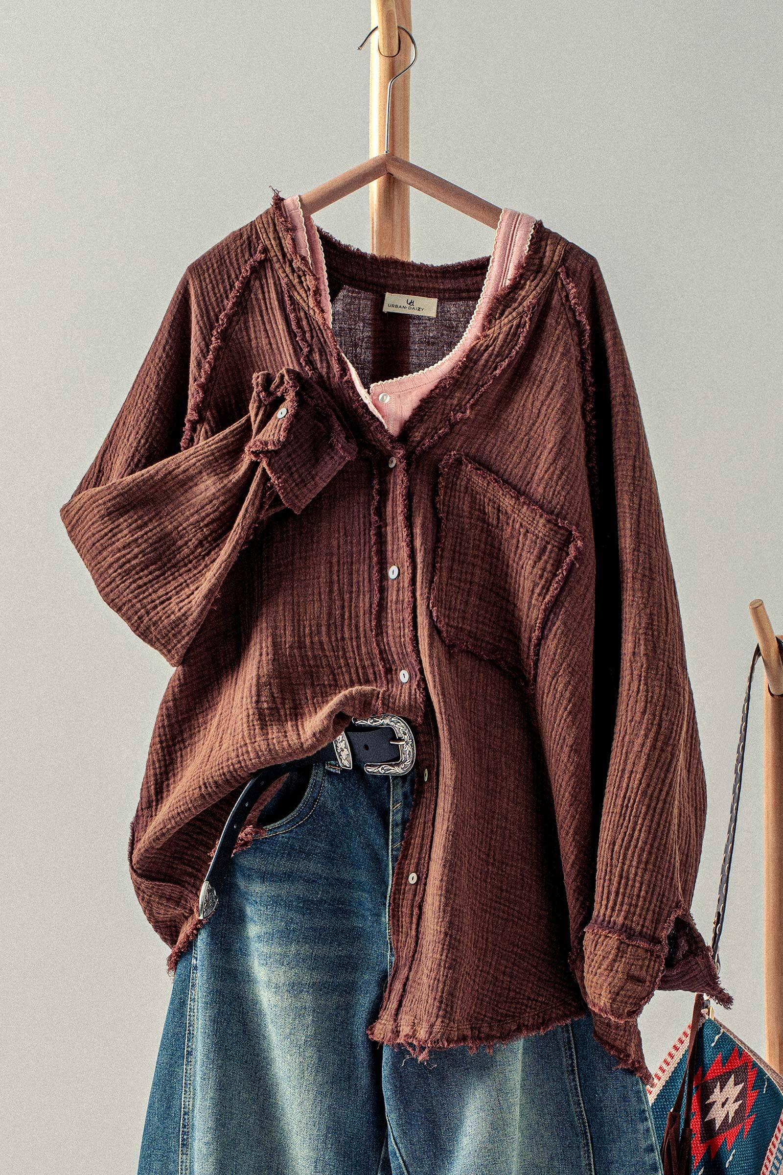 Double Gauze Oversized Shirt