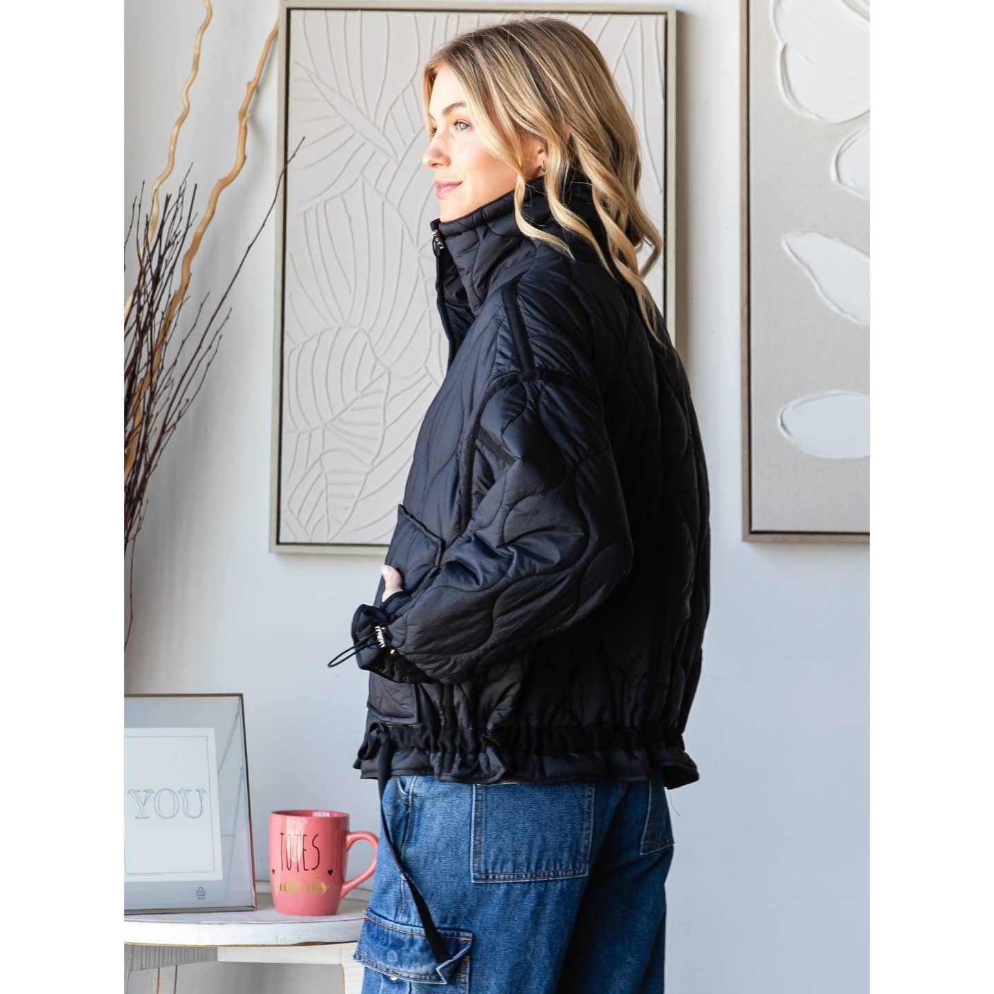 Lightweight Quilted Zip Up Jacket