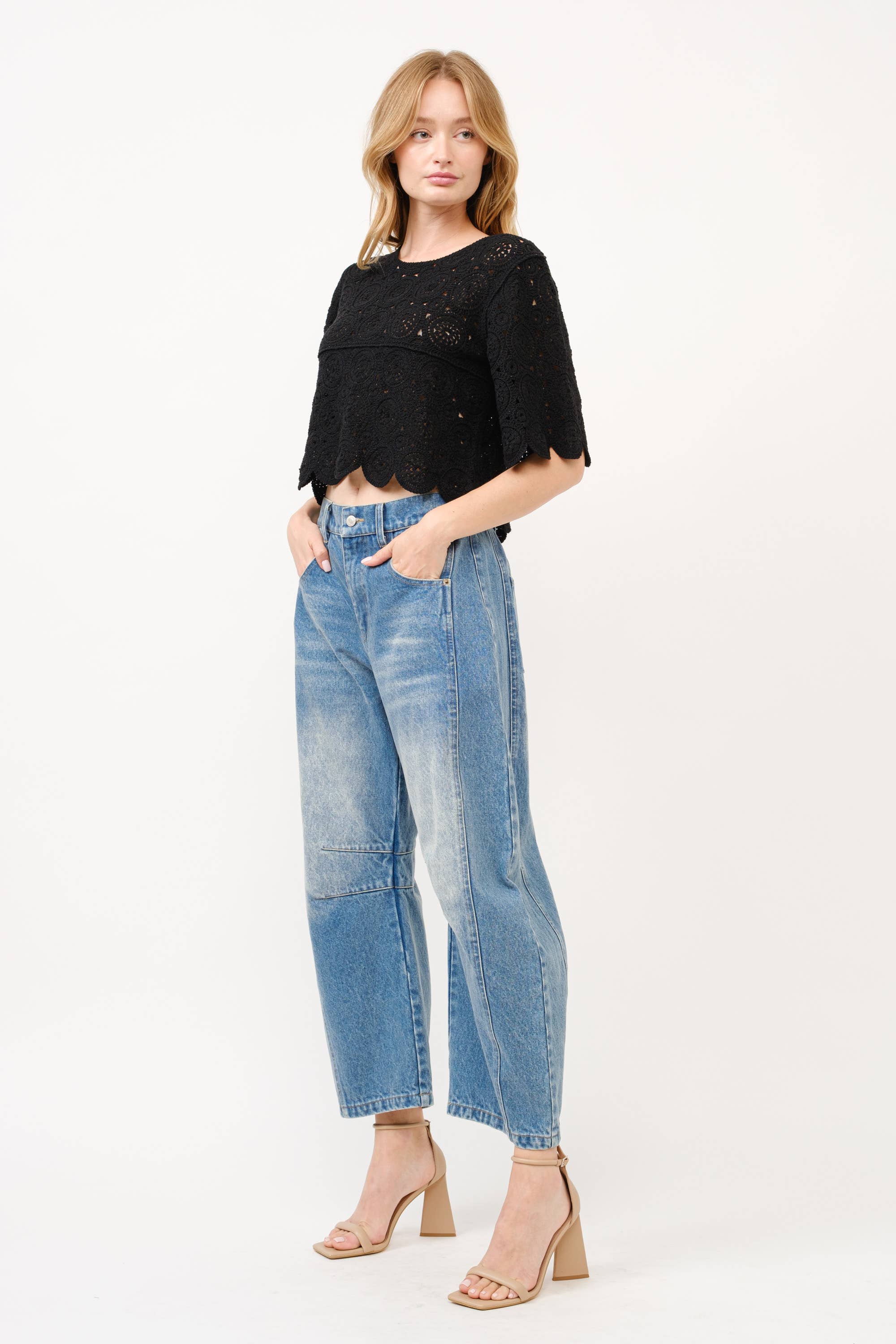 Highrise Barrel Jeans