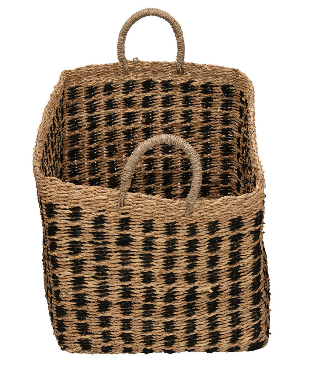 Hand-Woven Seagrass Basket w/ Handles - 19 3/4"