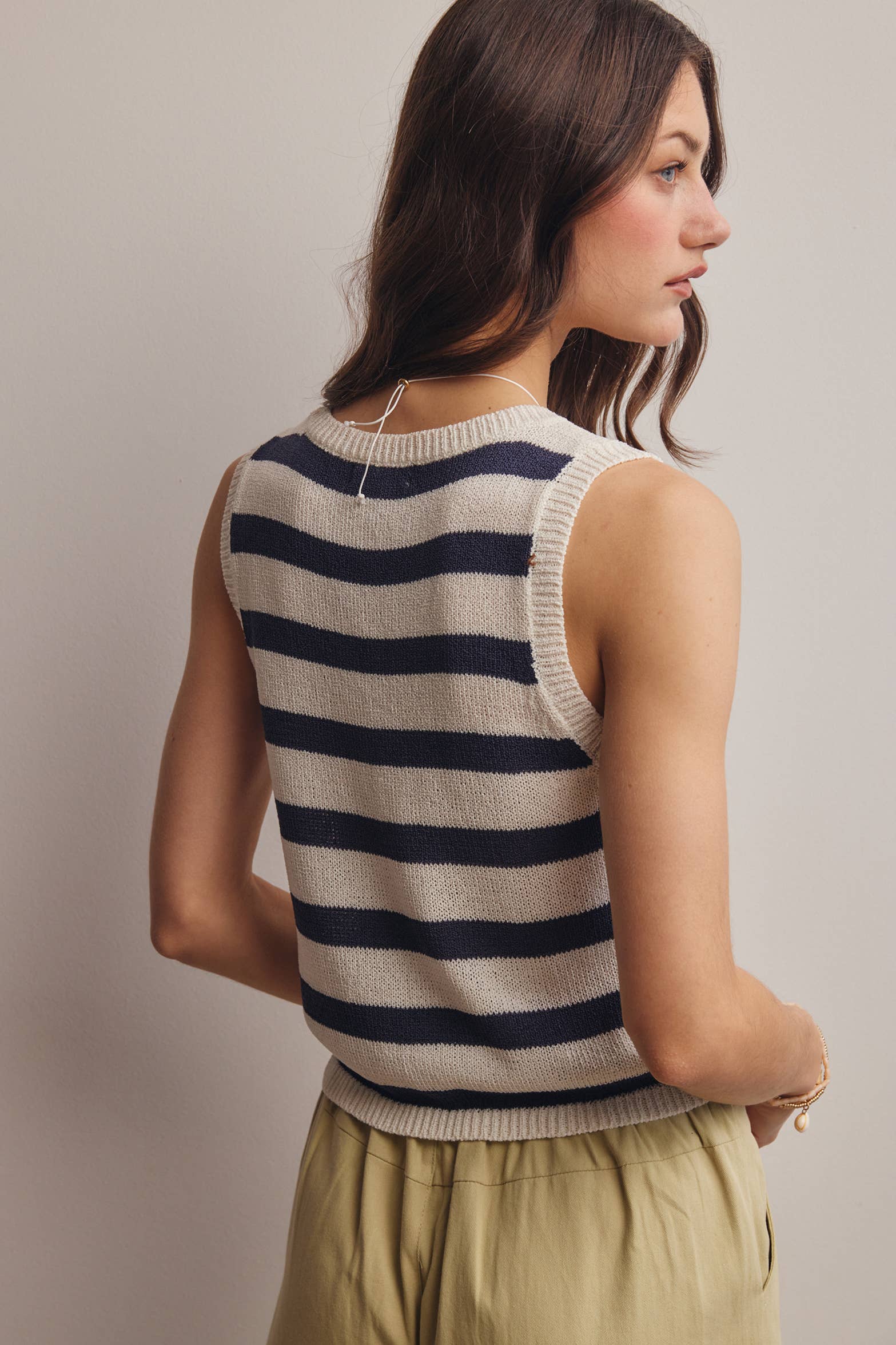 Striped Knit Vest