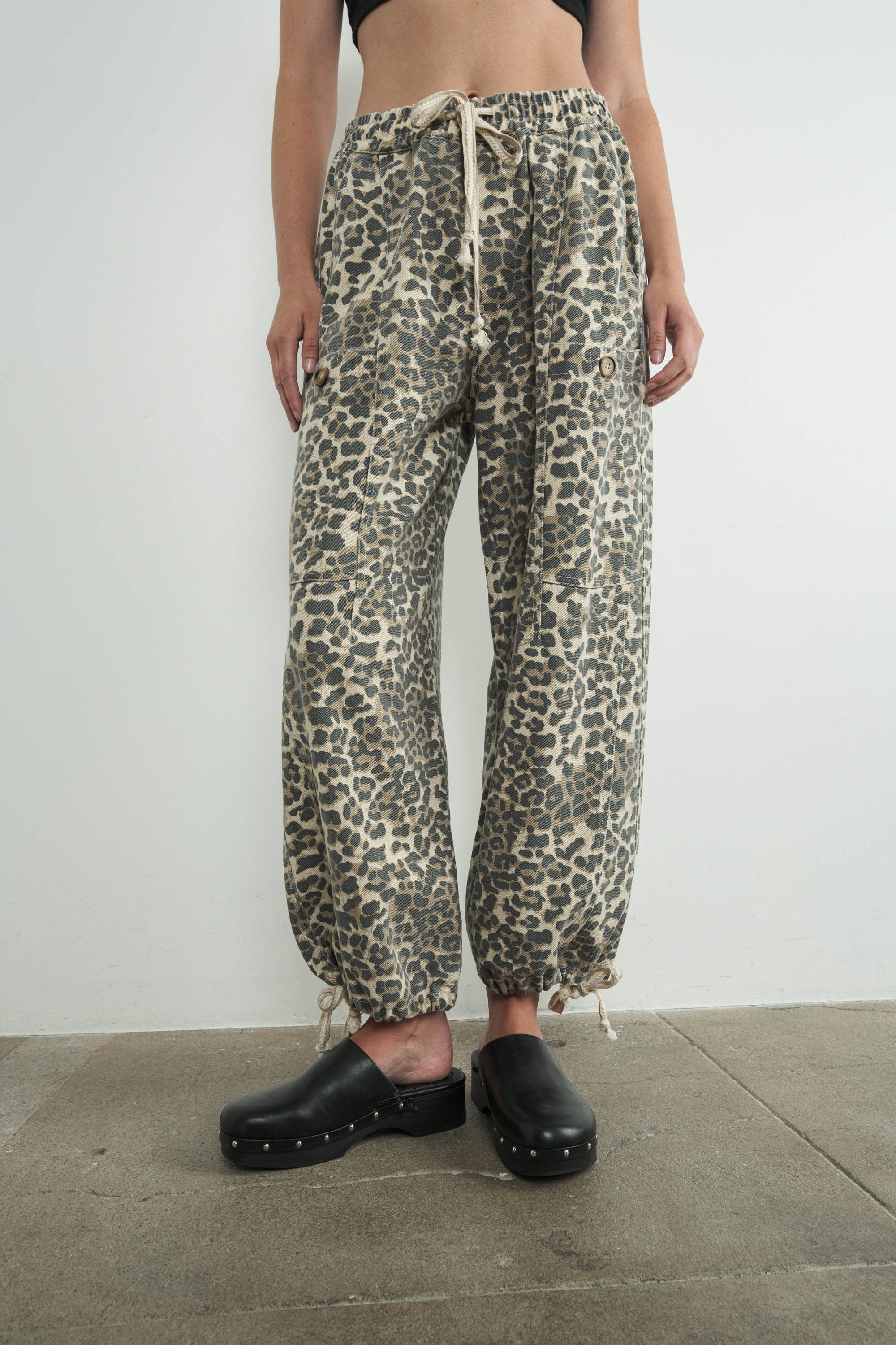 Leopard Pull On Jogger