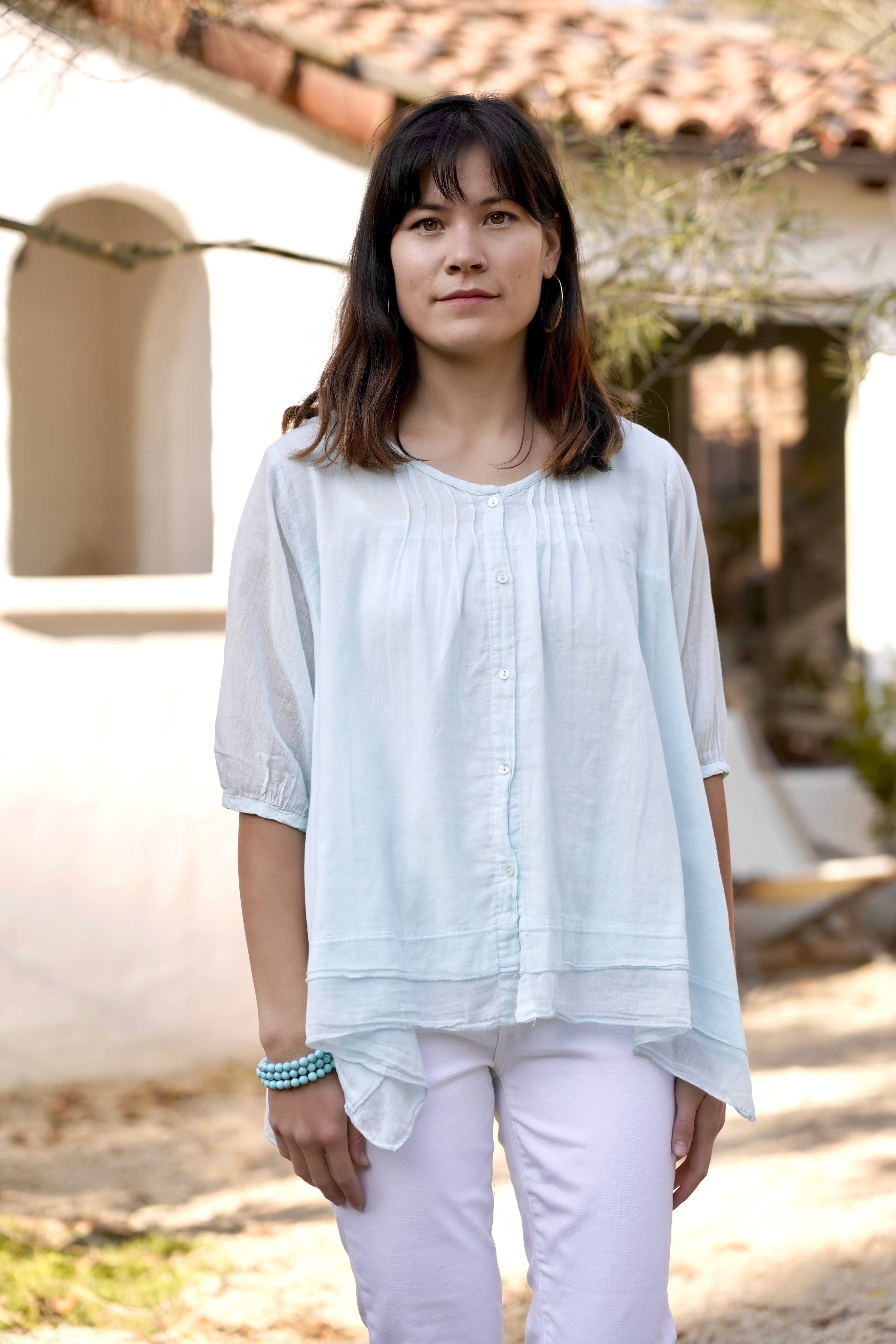 Flowy Cotton Blouse