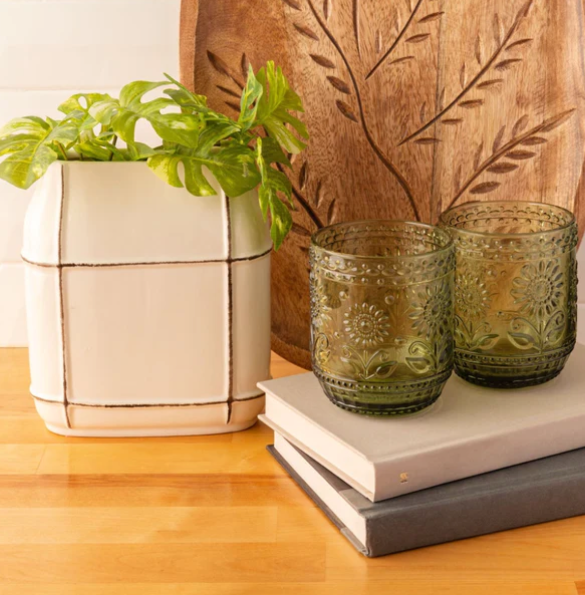 Flat Ceramic Vase