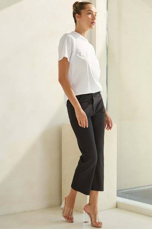 Classic Straight Leg Crop Pants