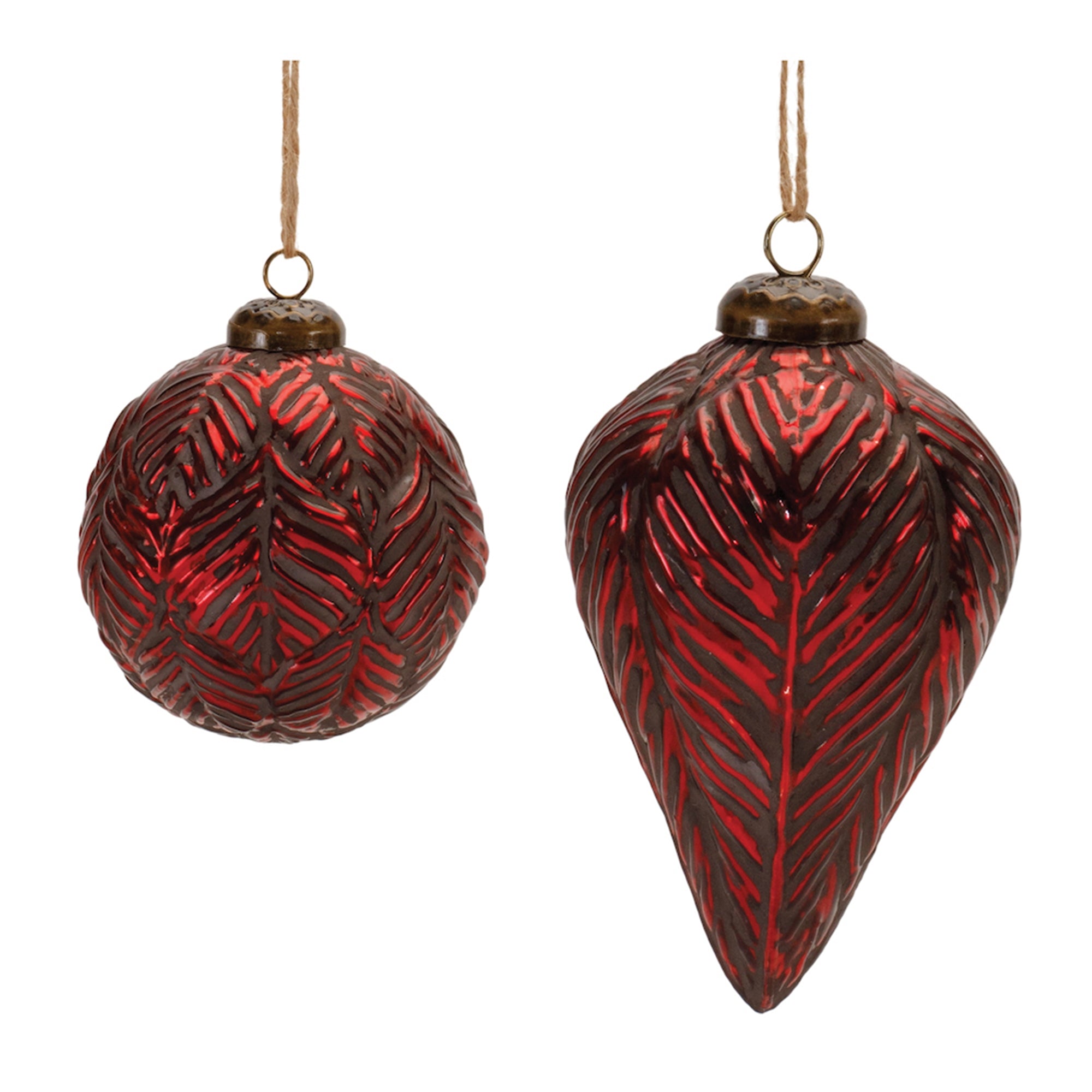 Burgundy Glass Ornaments