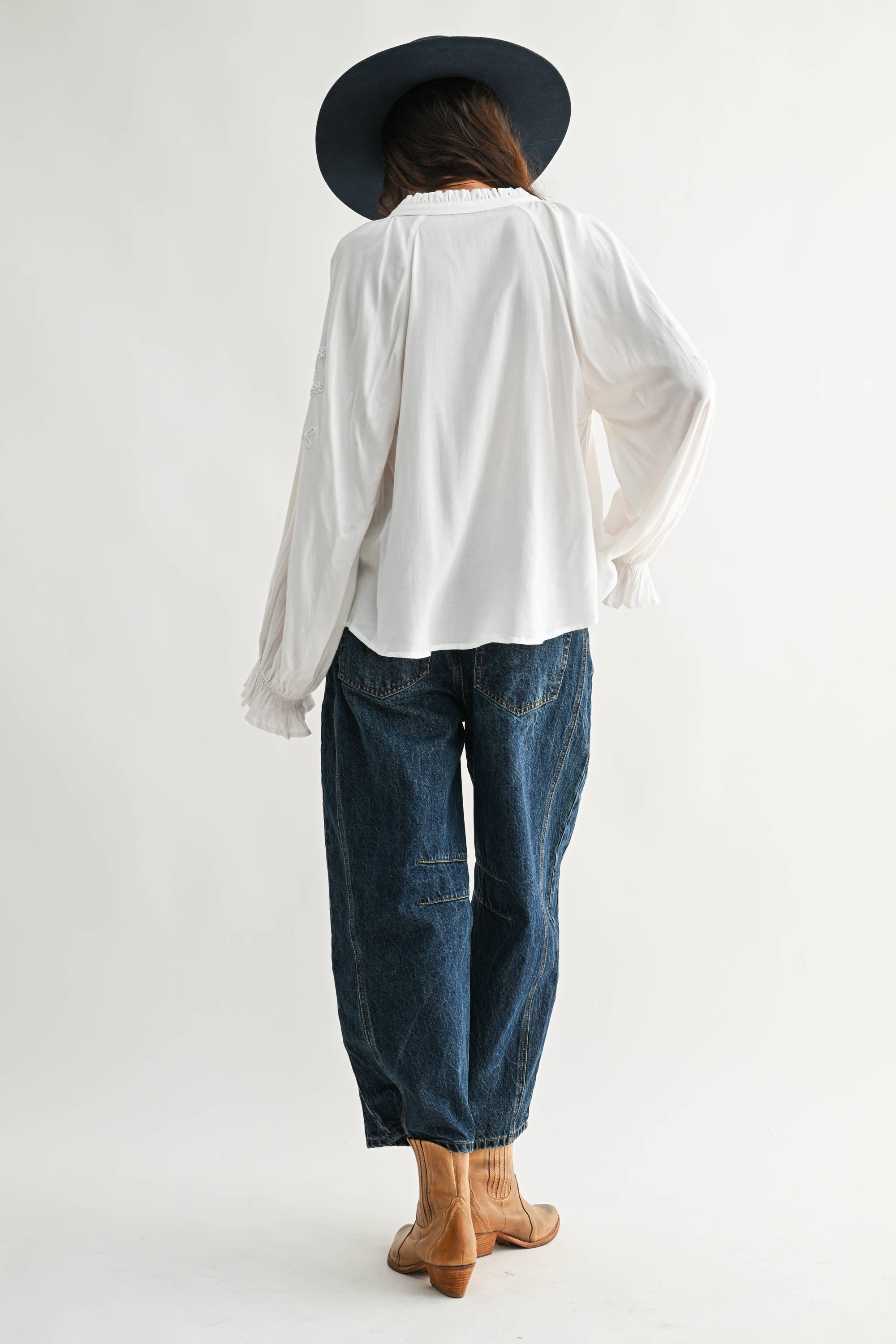 Embroidered Peasant Blouse