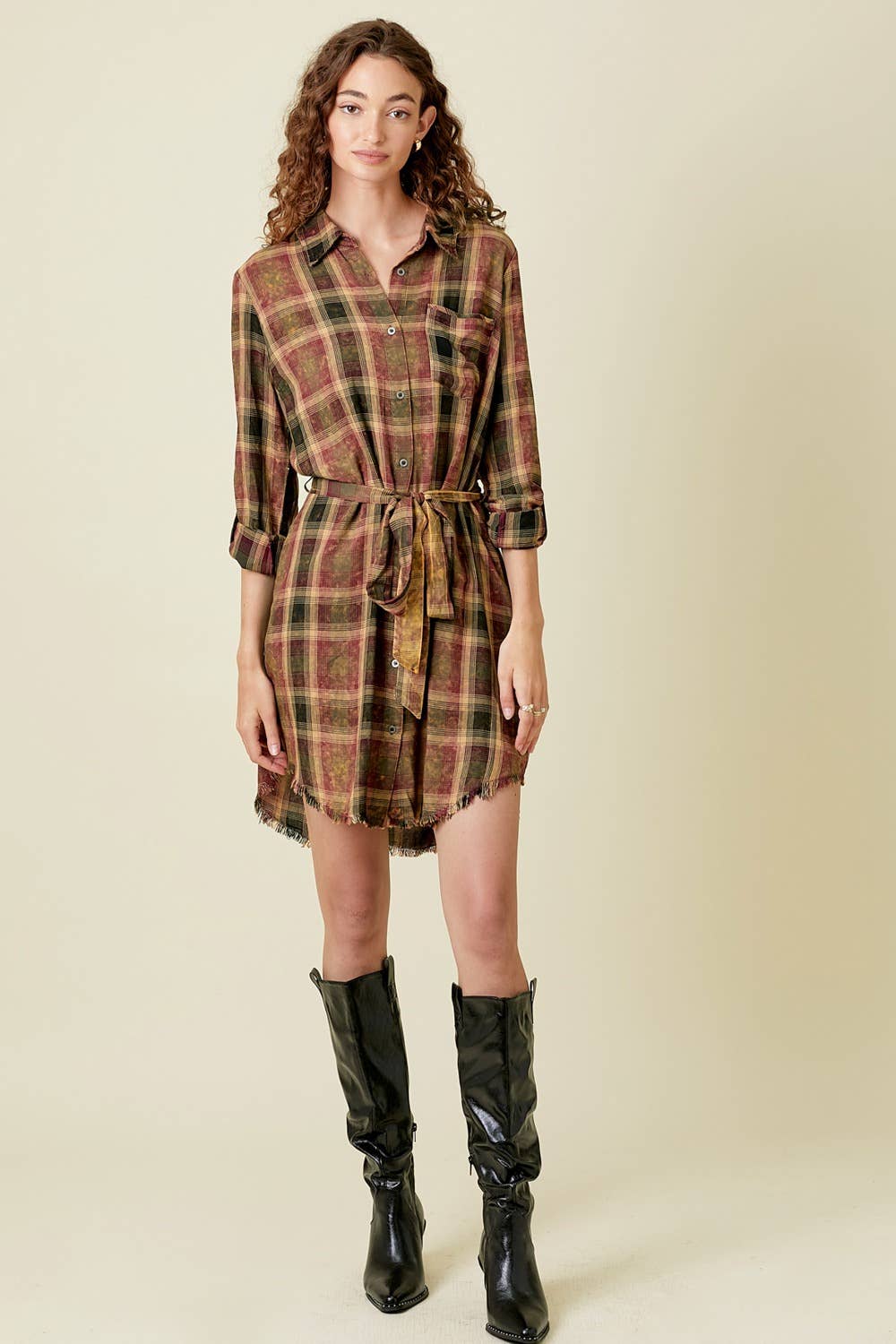 Plaid Shirt Dress