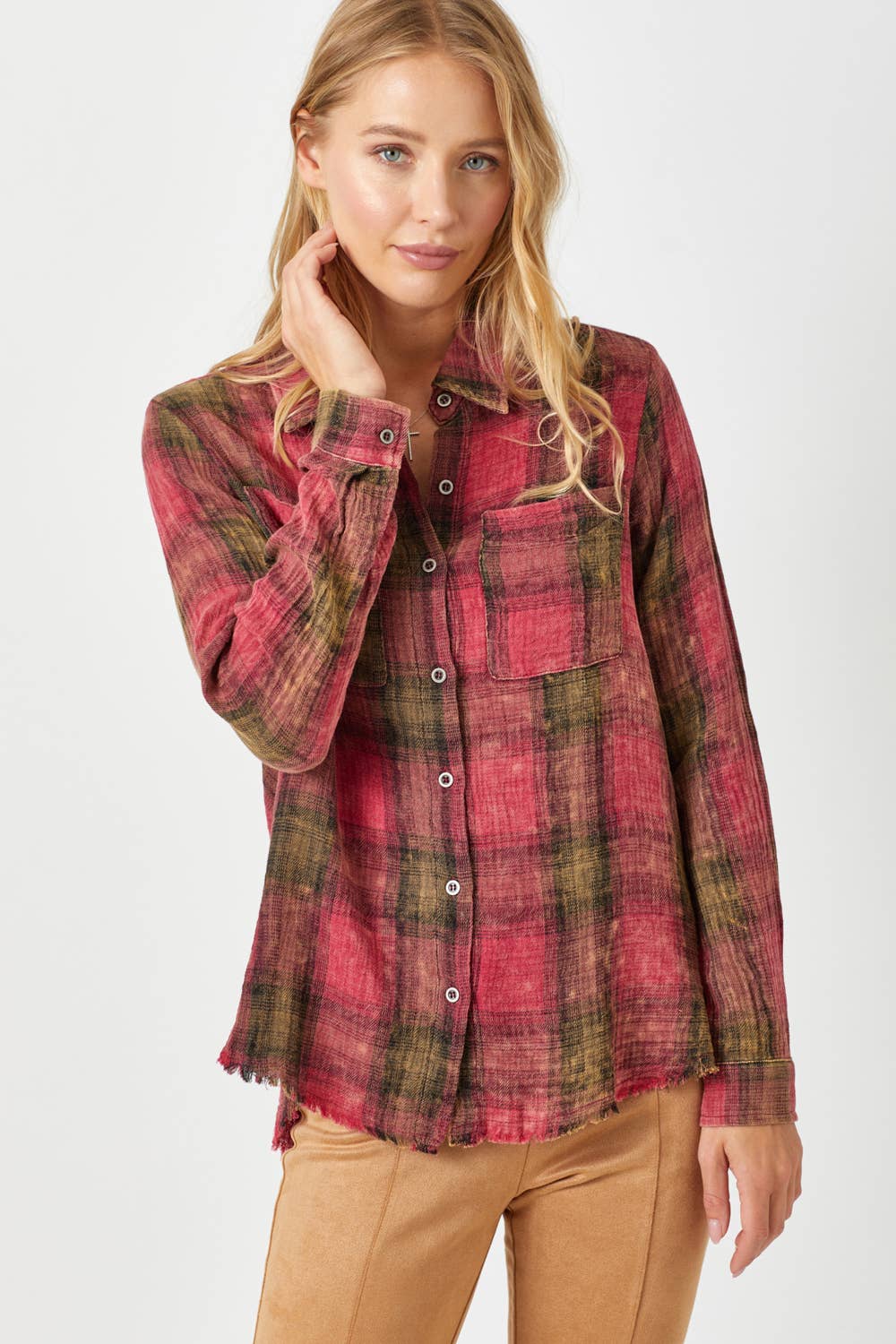 Washed Plaid Shirt