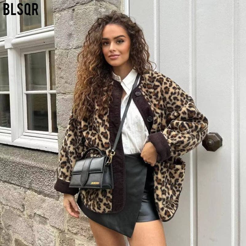 Polar Fleece Leopard Jacket