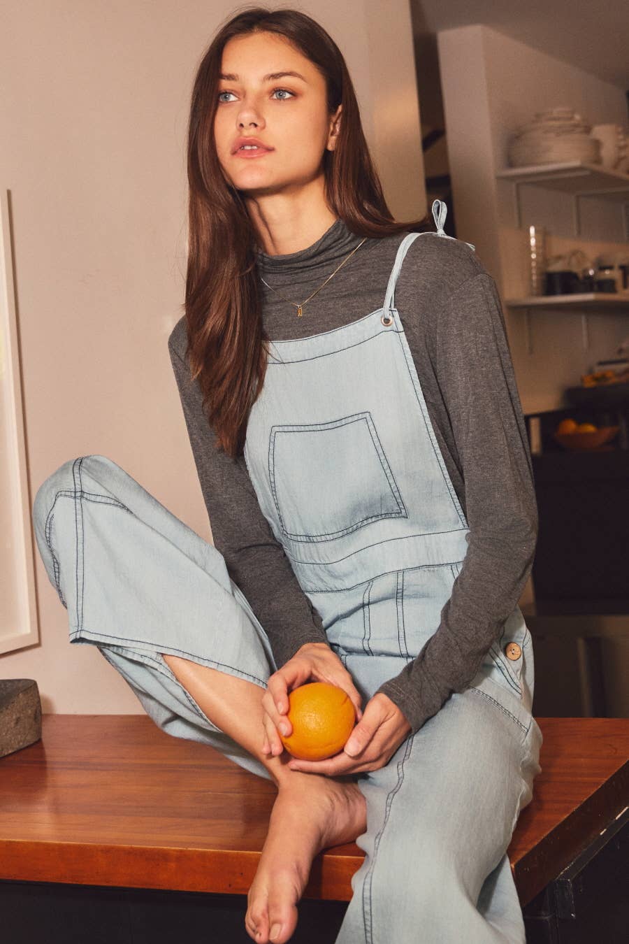 Chambray Overall Jumpsuit
