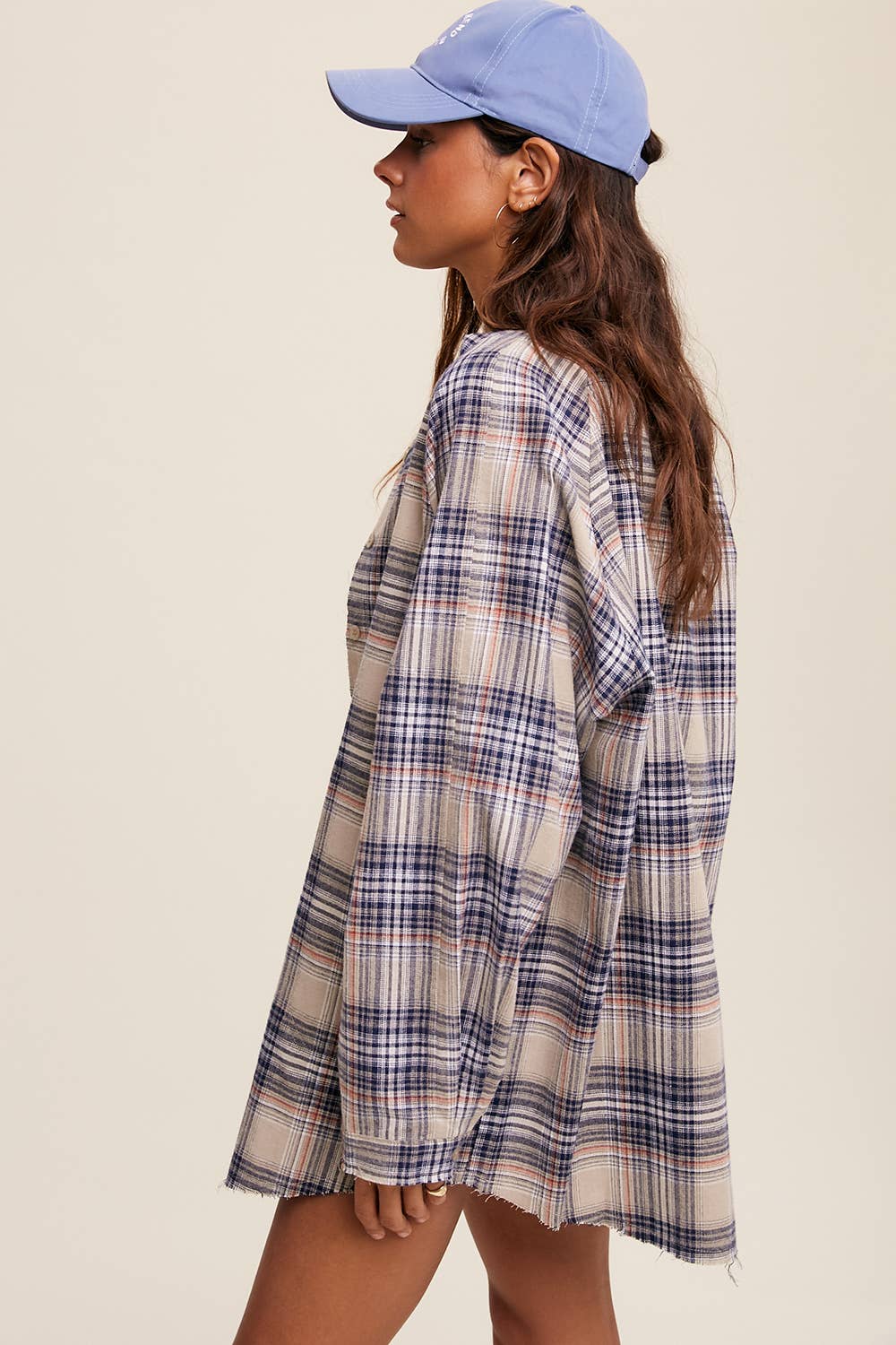 Plaid Button Down Shirt Jacket