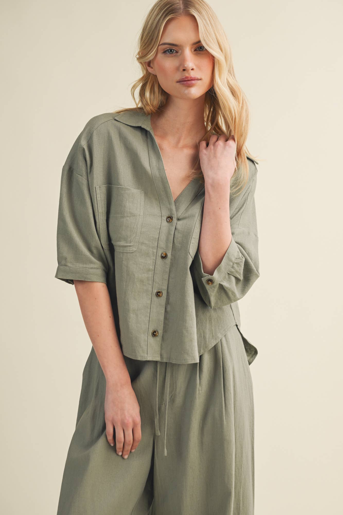 Pleated Back Top