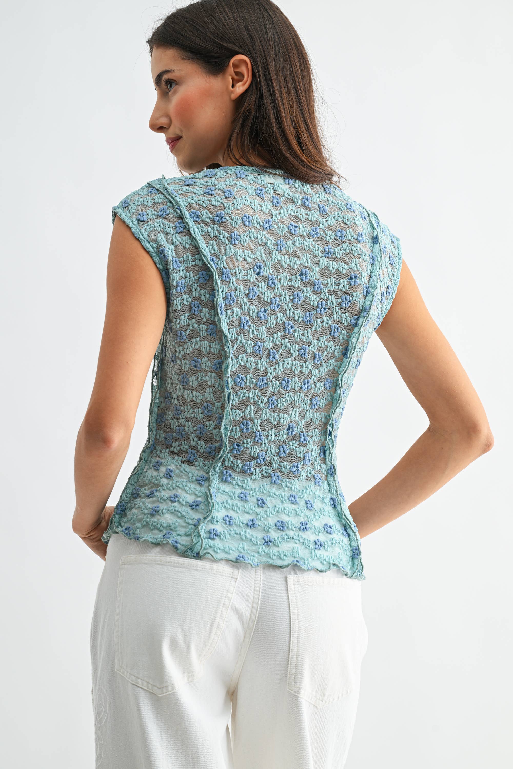 Lace Sleeveless Top