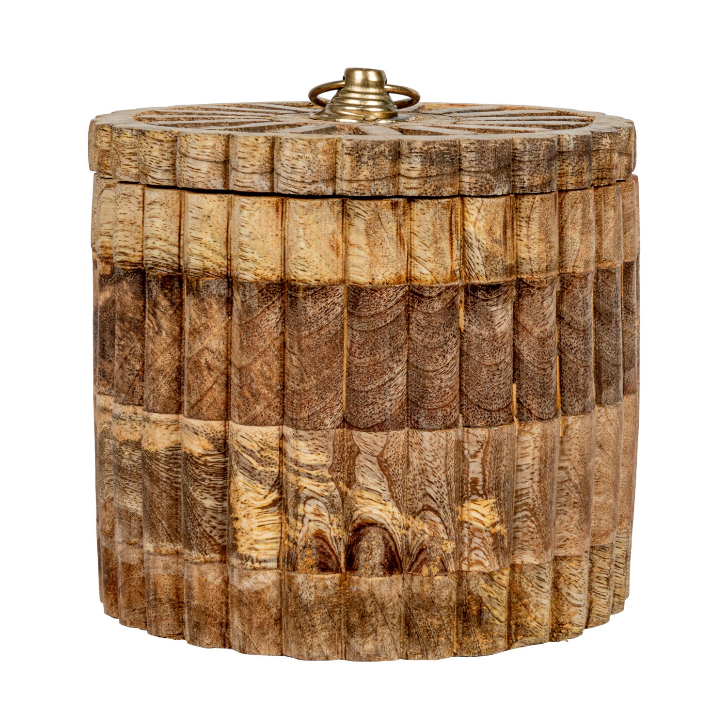 Carved Wood Box w/ Lid