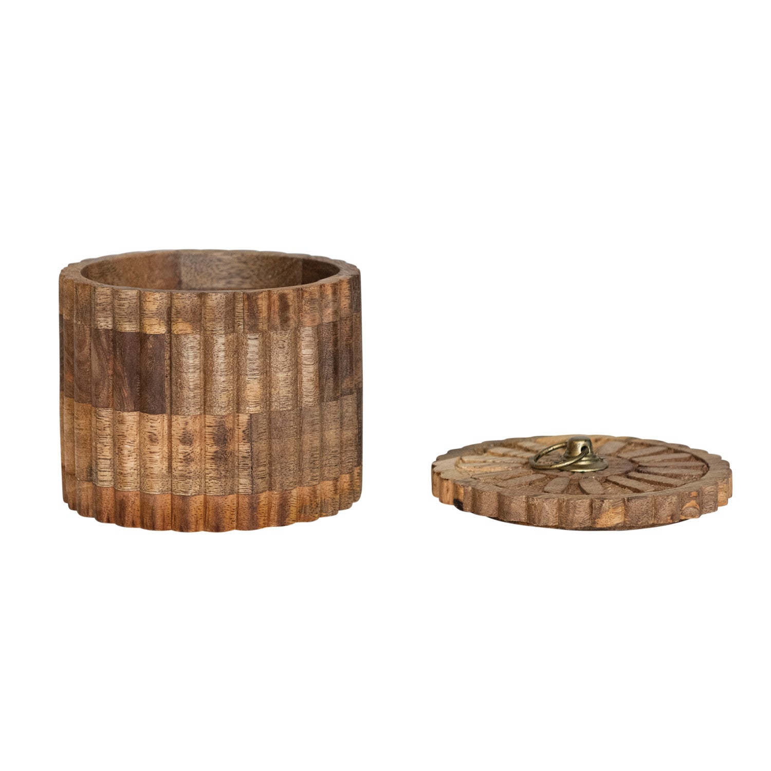 Carved Wood Box w/ Lid