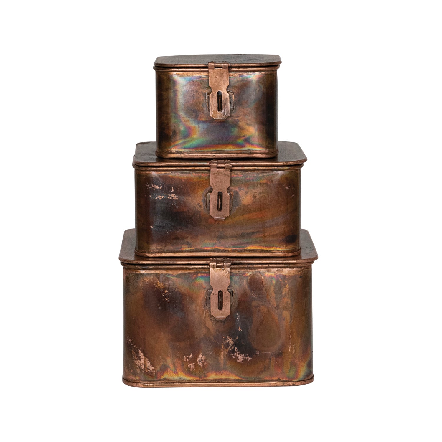 Burnt Copper Metal Boxes
