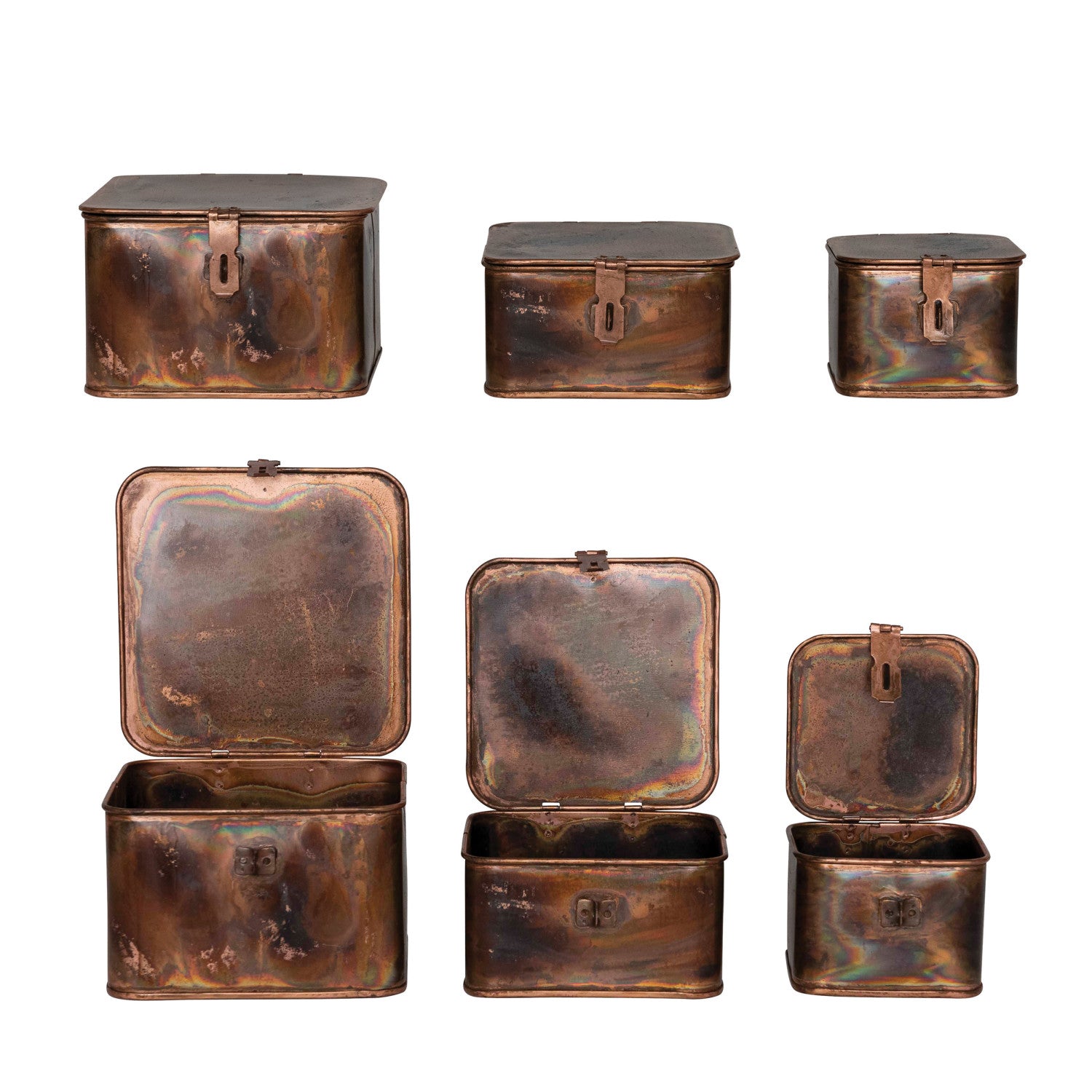 Burnt Copper Metal Boxes