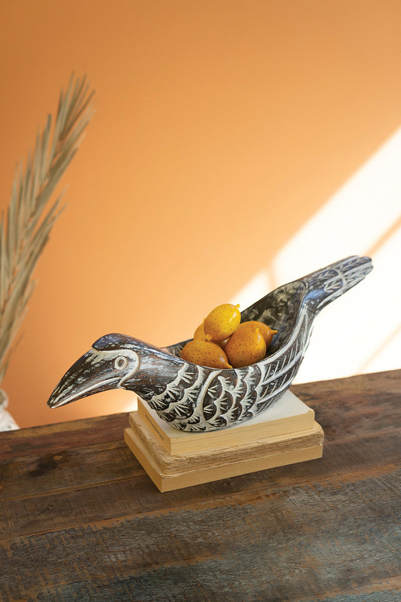 Carved Bird Bowl