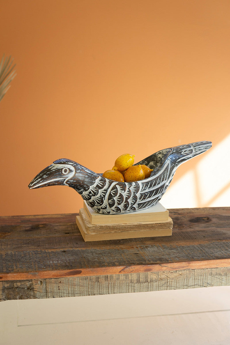 Carved Bird Bowl