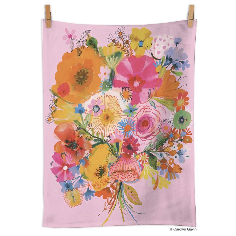Floral Blush Tea Towel