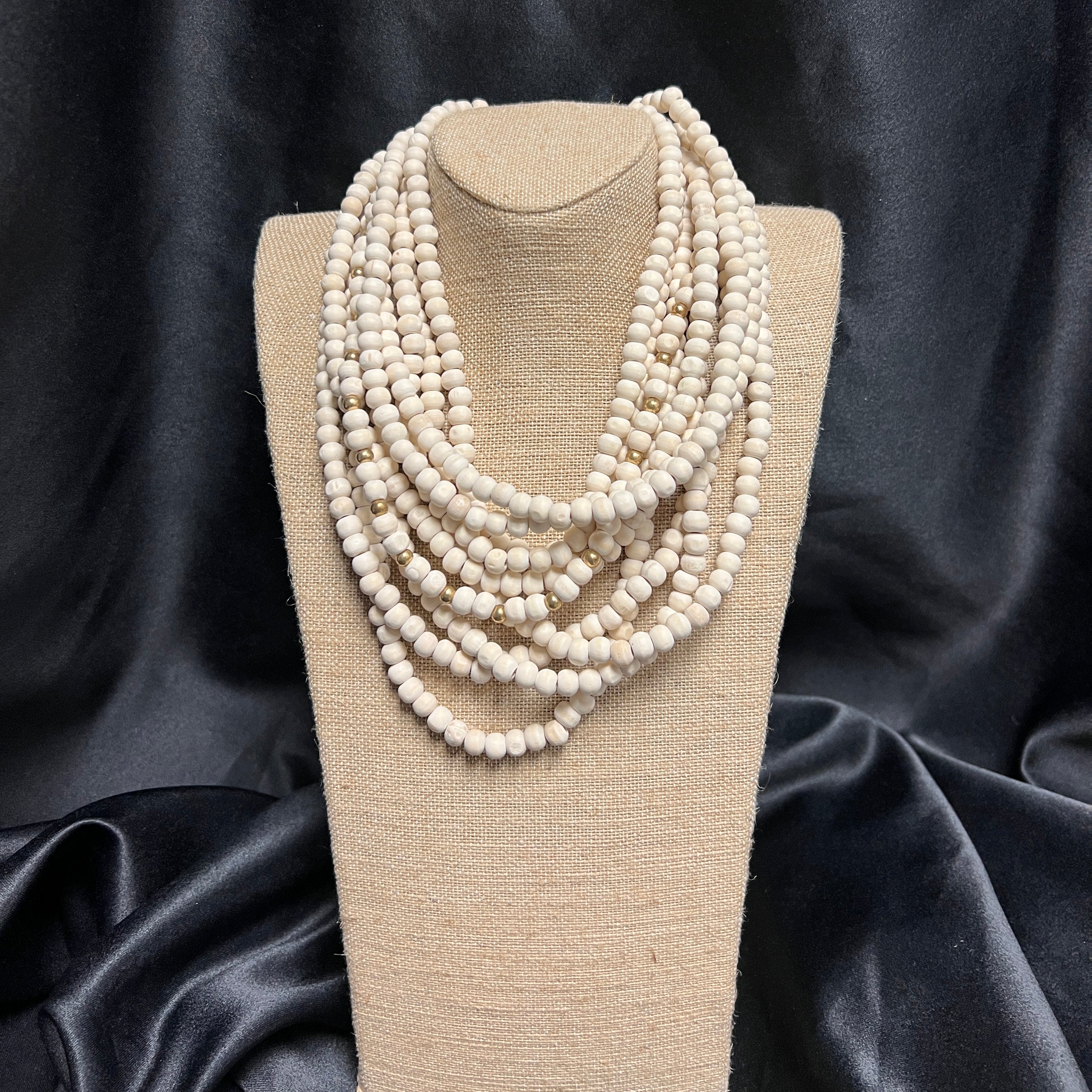 Natural Bead Boho Necklace