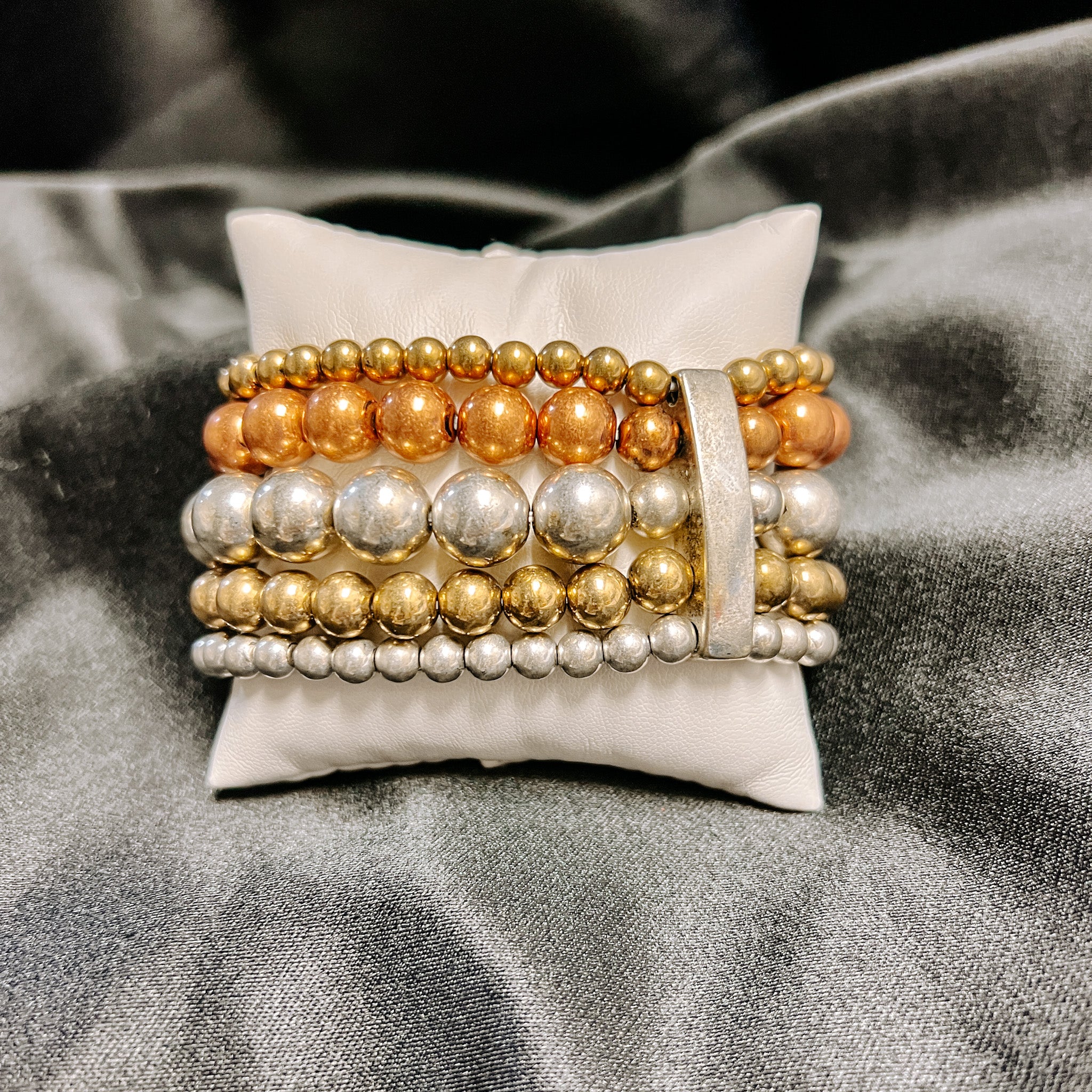 Mixed Metal Bead Bracelet