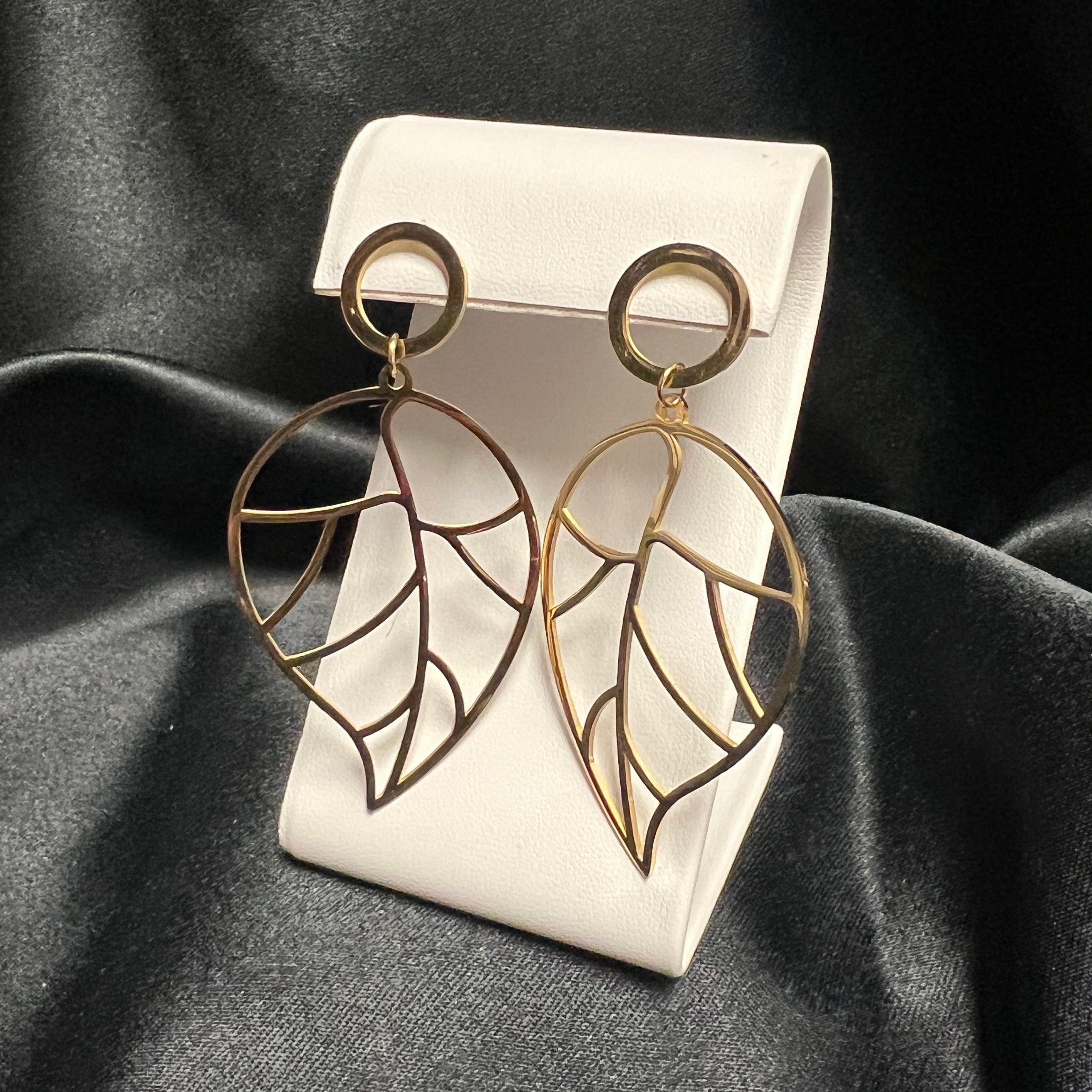 Cutwork Leaf Earrings