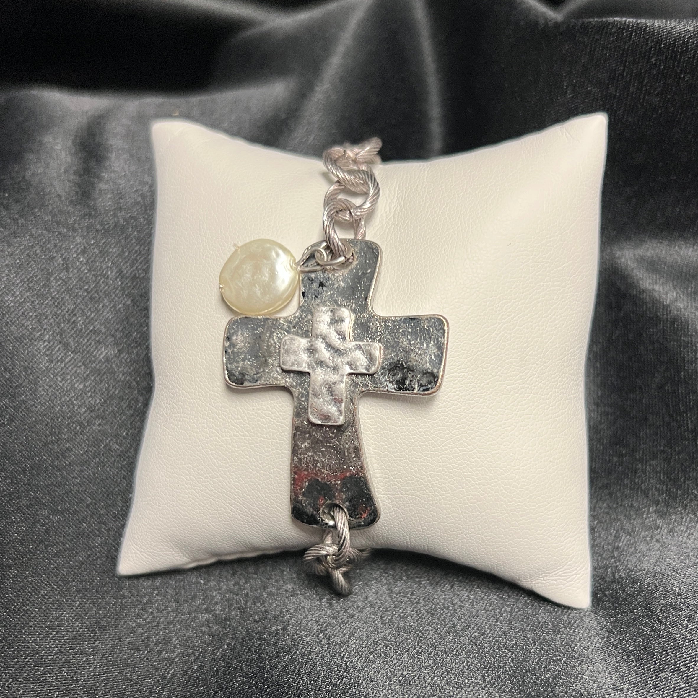 Layered Cross Bracelet