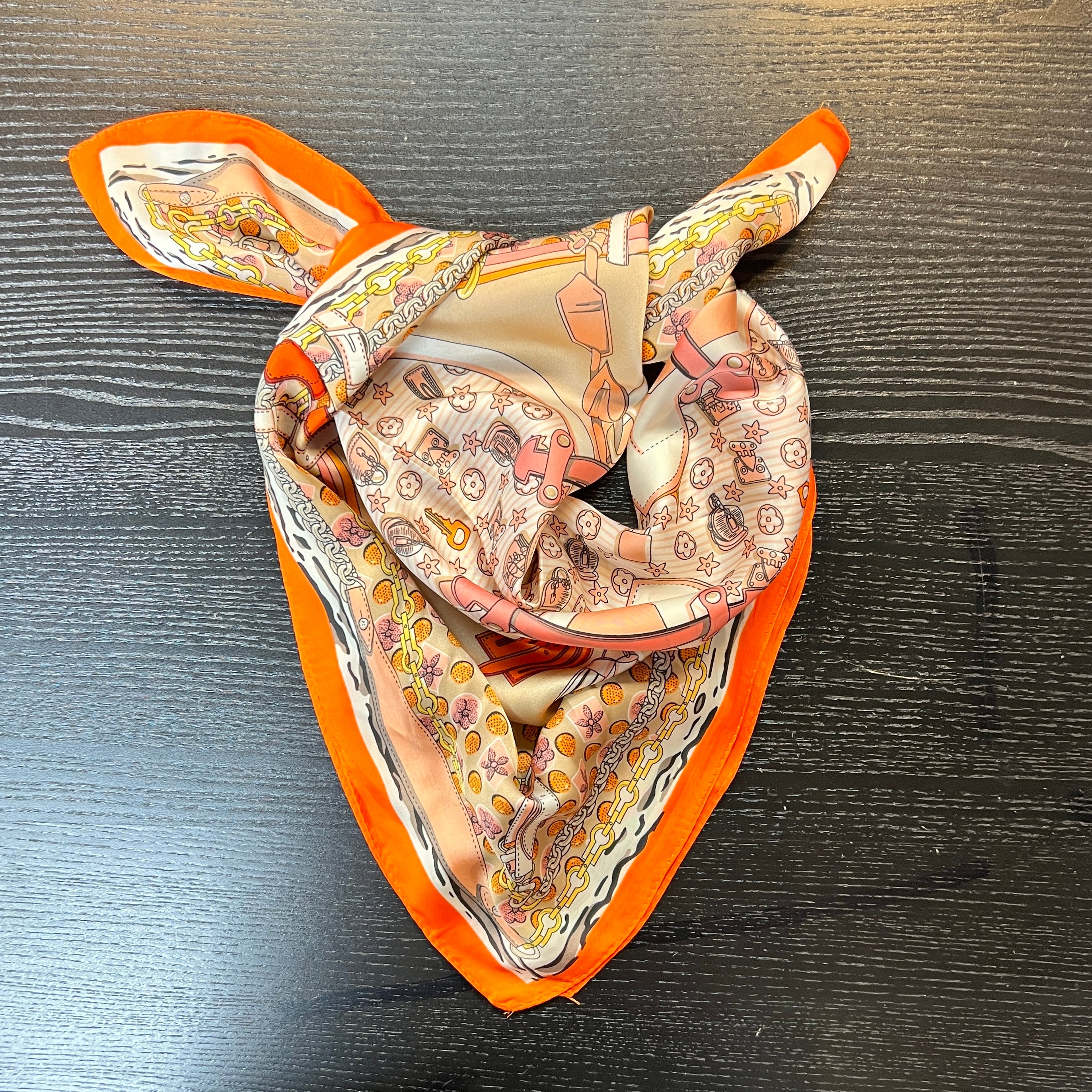 Orange Travel Scarf