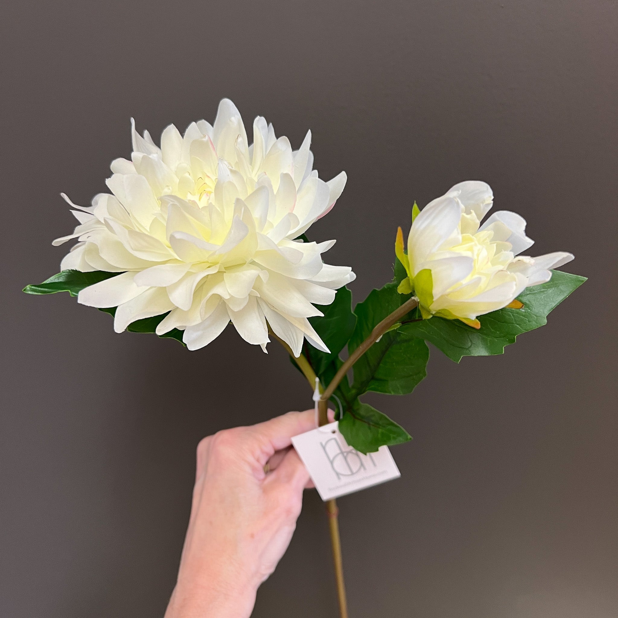 Flower Shoppe Dahlia Flower/Bud - White