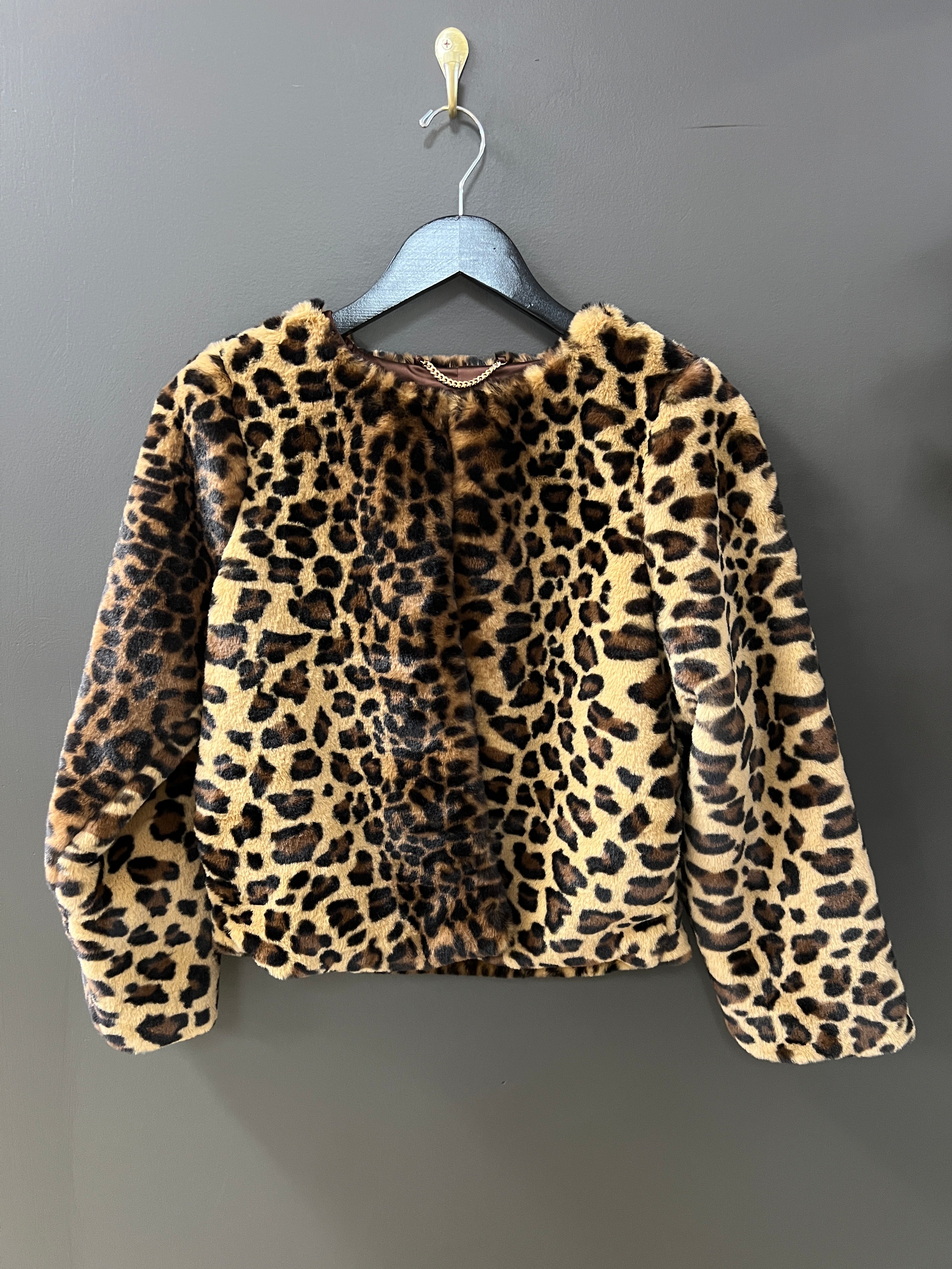 Leopard Faux Fur Jacket