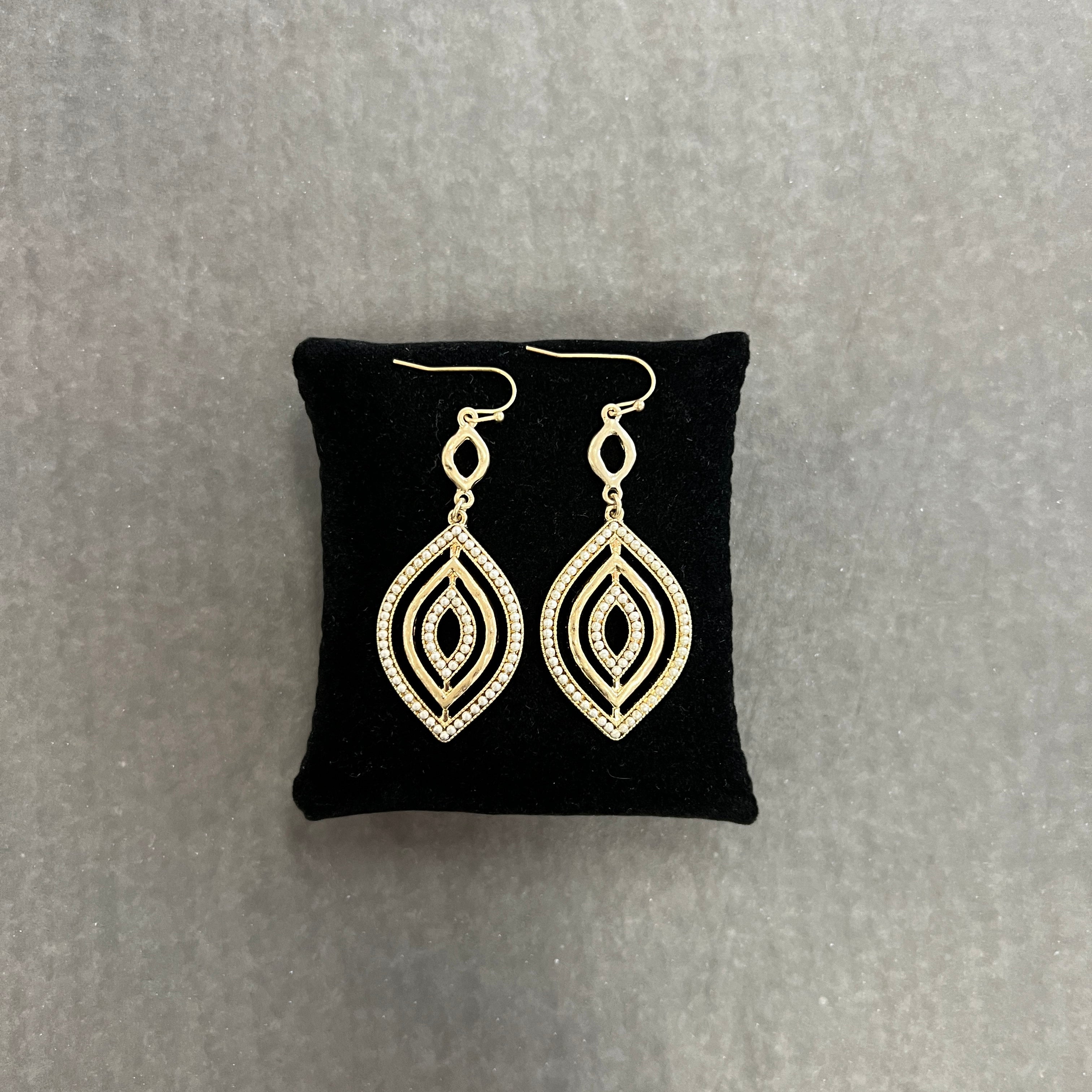 Gold & Pearl Drop Earrings