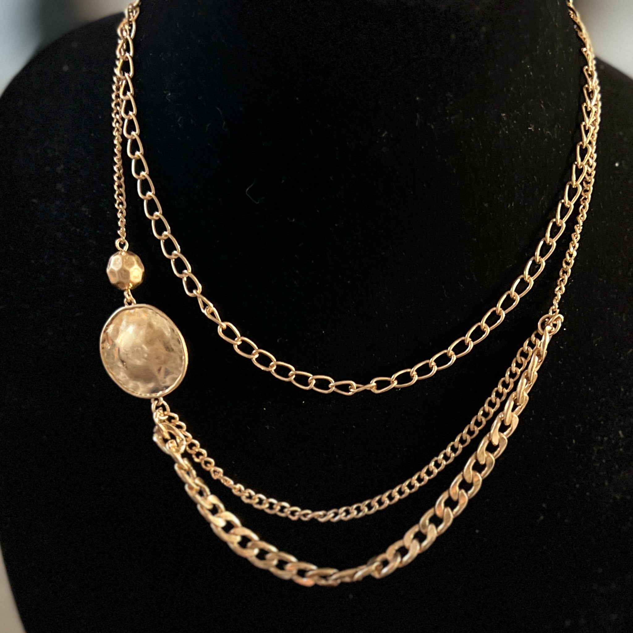 Hammered Medallion Necklace