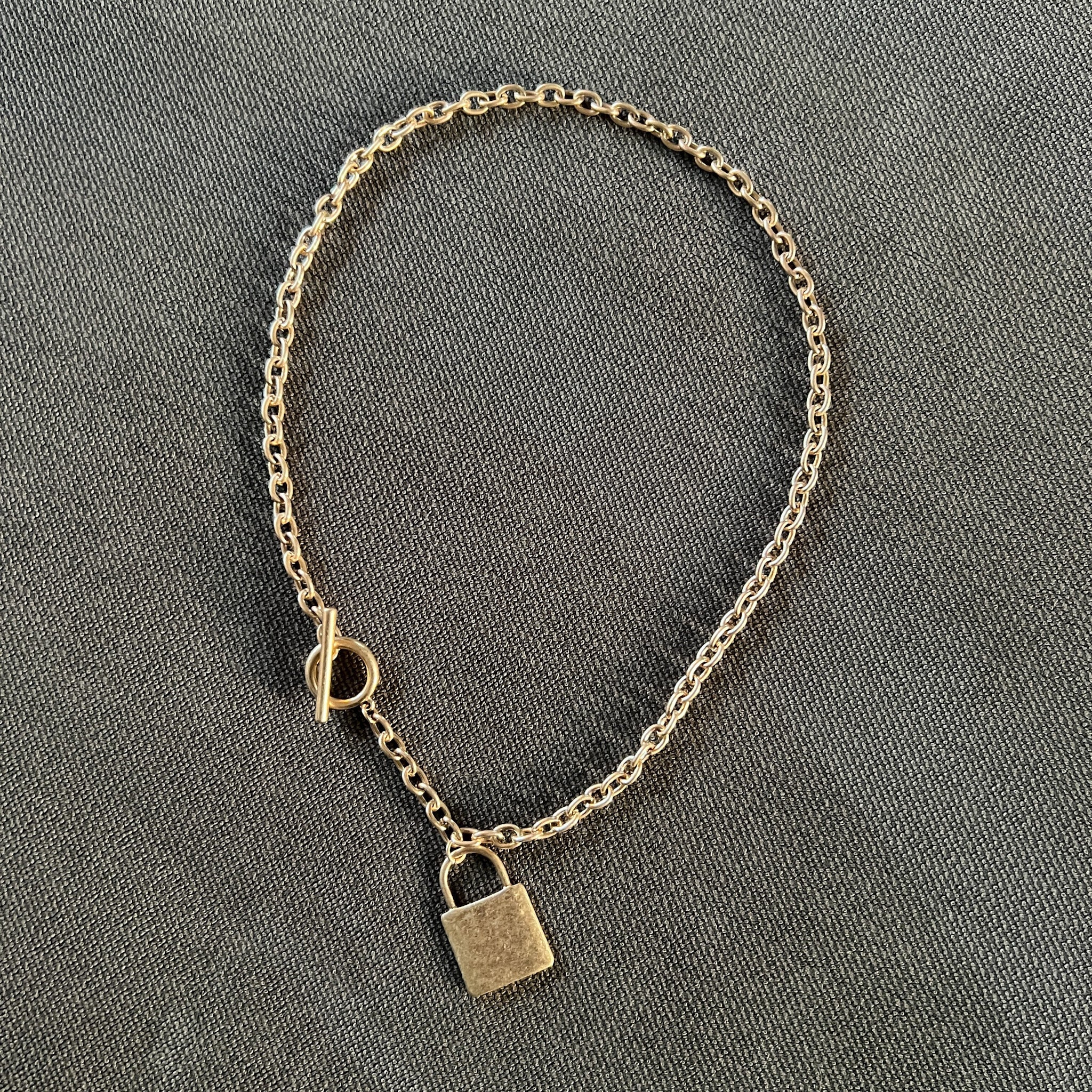 Gold Lock Necklace