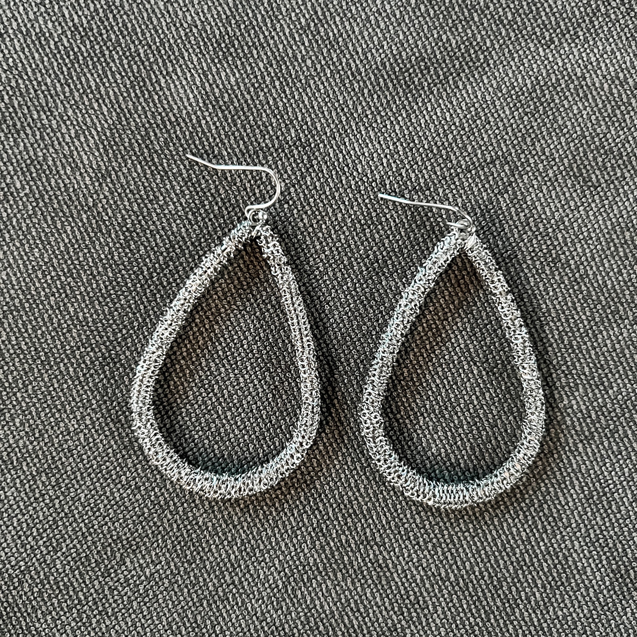 Chain Wrapped Teardrop Earrings