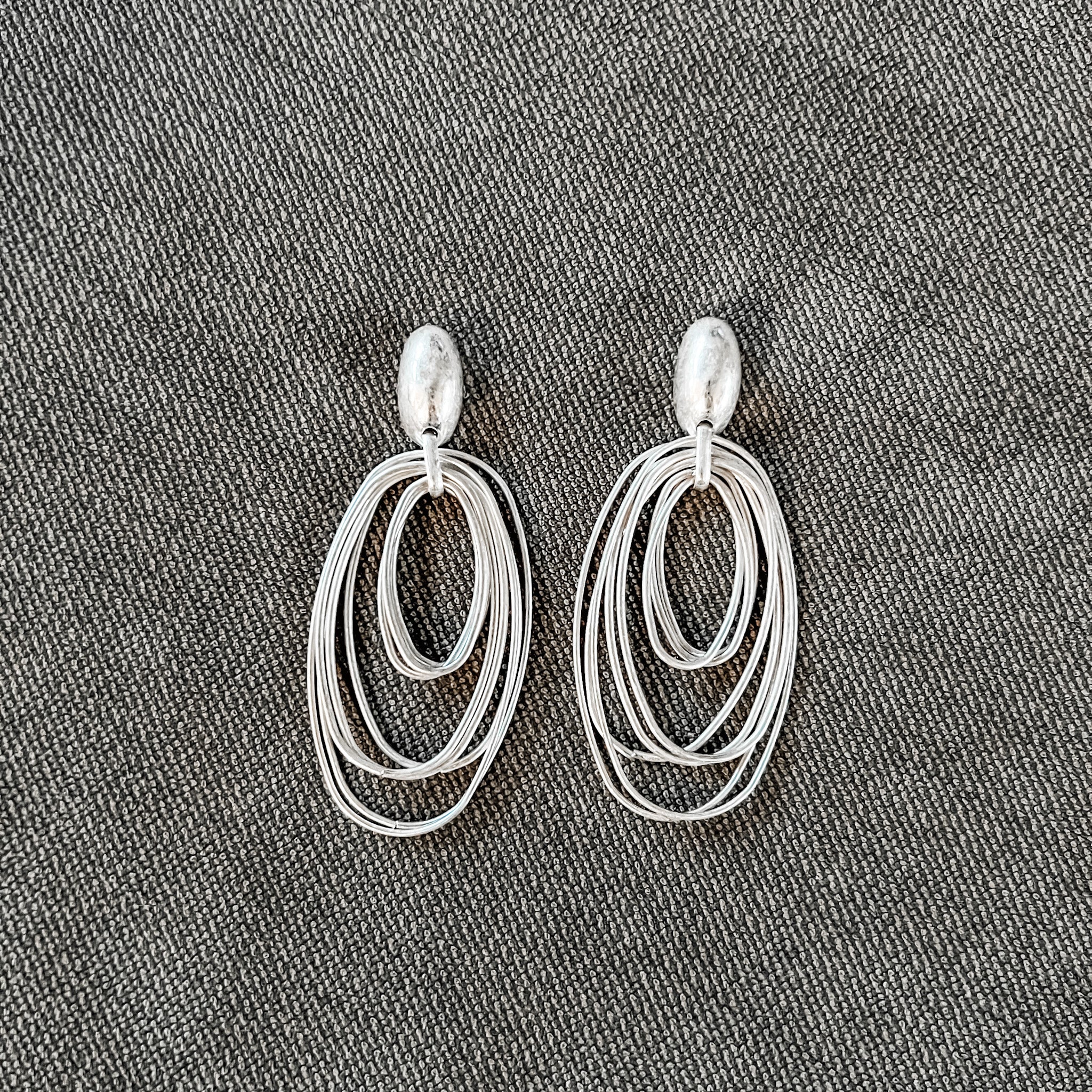 Oval Ring Drop Earrings