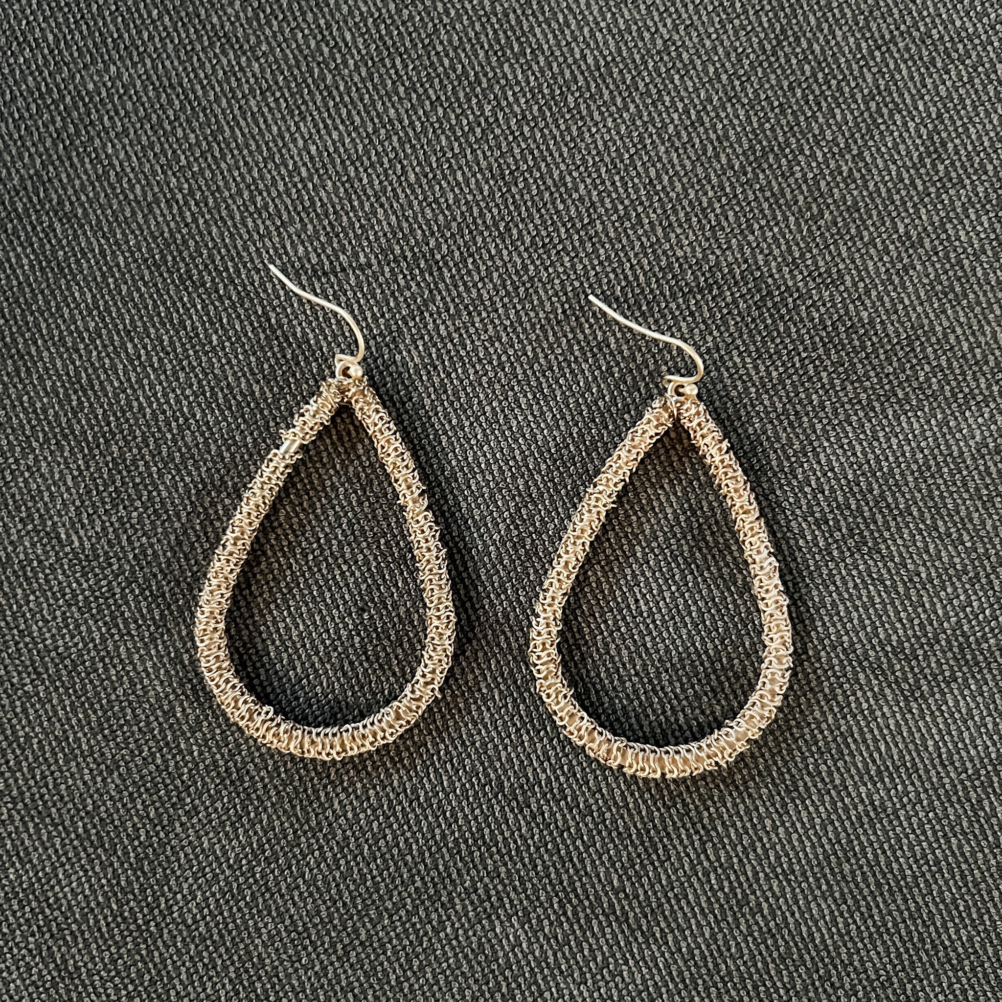 Chain Wrapped Teardrop Earrings