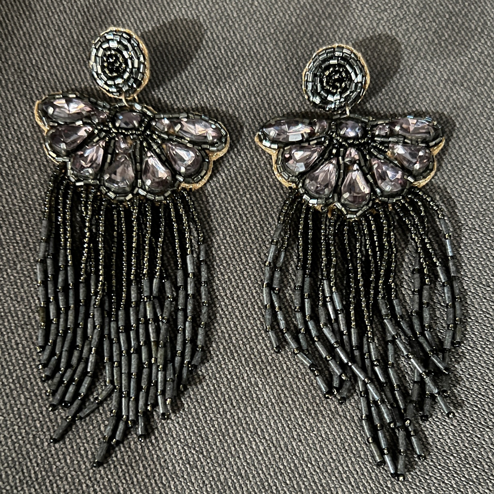 Beaded Fringe Earrings