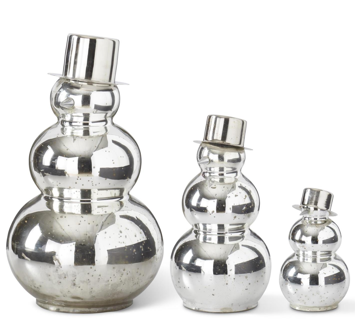 Mercury Glass Snowmen