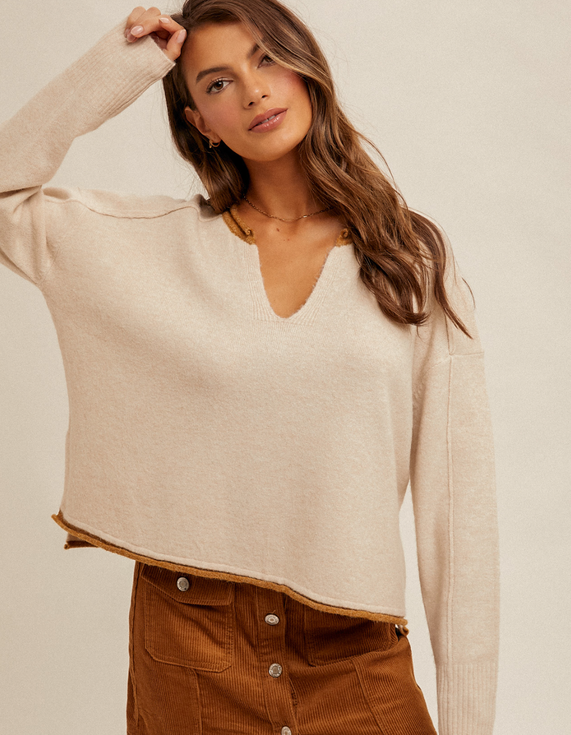 Notch Neck Sweater