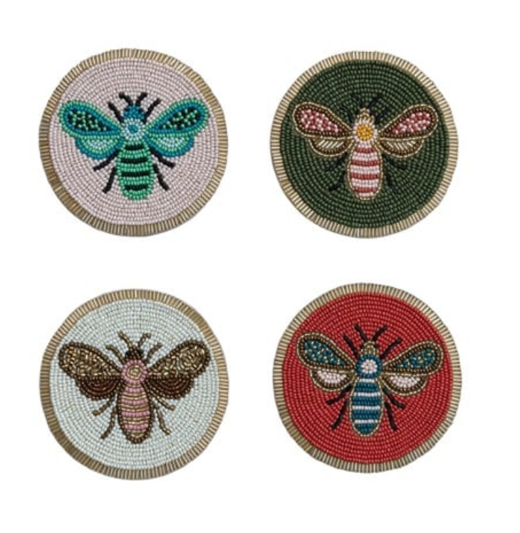 Beaded Bee Coasters