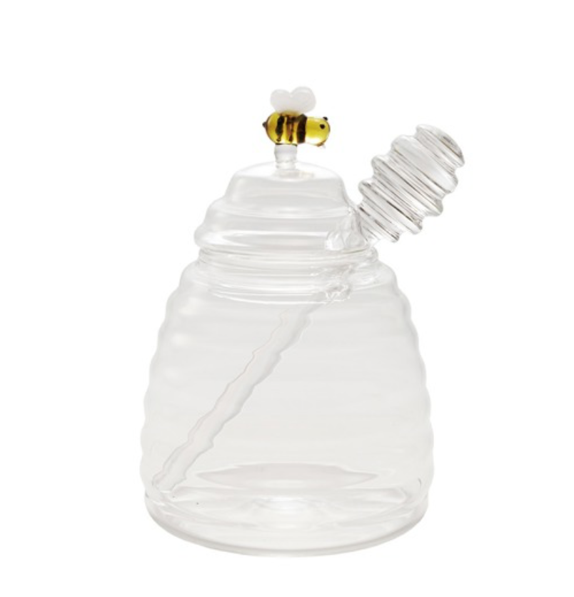 Glass Honey Pot